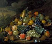 Charles Collins A Still Life of Pears, Peaches and Grapes painting
